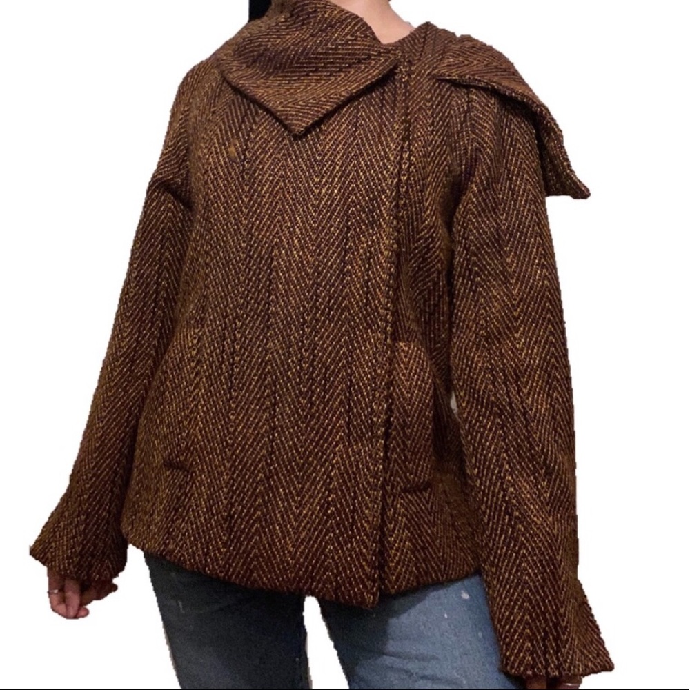 Newport News Brown Button Up Coat #0068